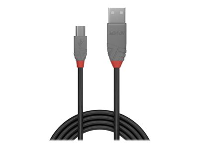 LINDY 0,2m USB 2.0 A/Mini-B Anthra Line - 36720