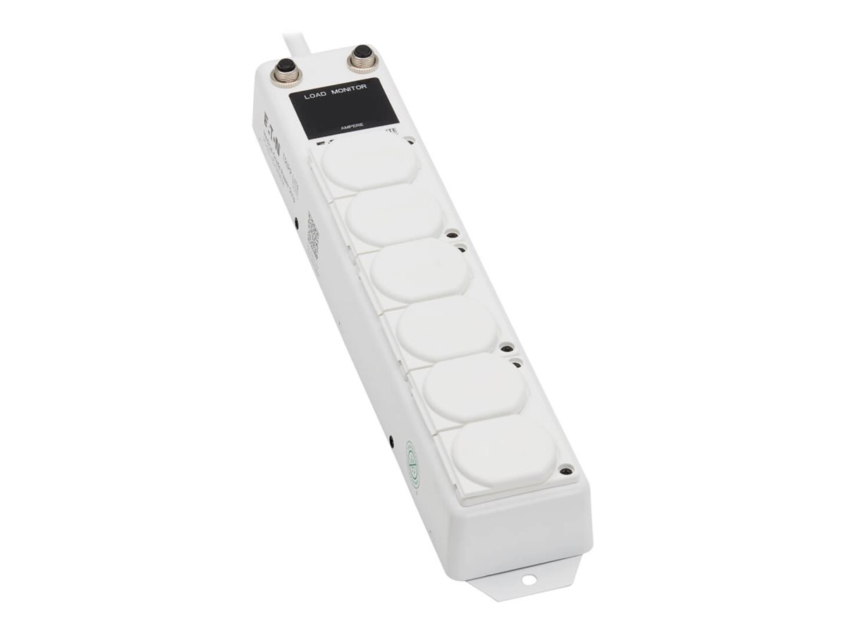 Eaton Tripp Lite Series UL 1363A Medical-Grade Power Strip for Patient Care Vicinities, 6 Hospital-Grade Outlets, Load Monitor, Safety Covers, Antimicrobial, 7 ft. (2.1 m) Cord