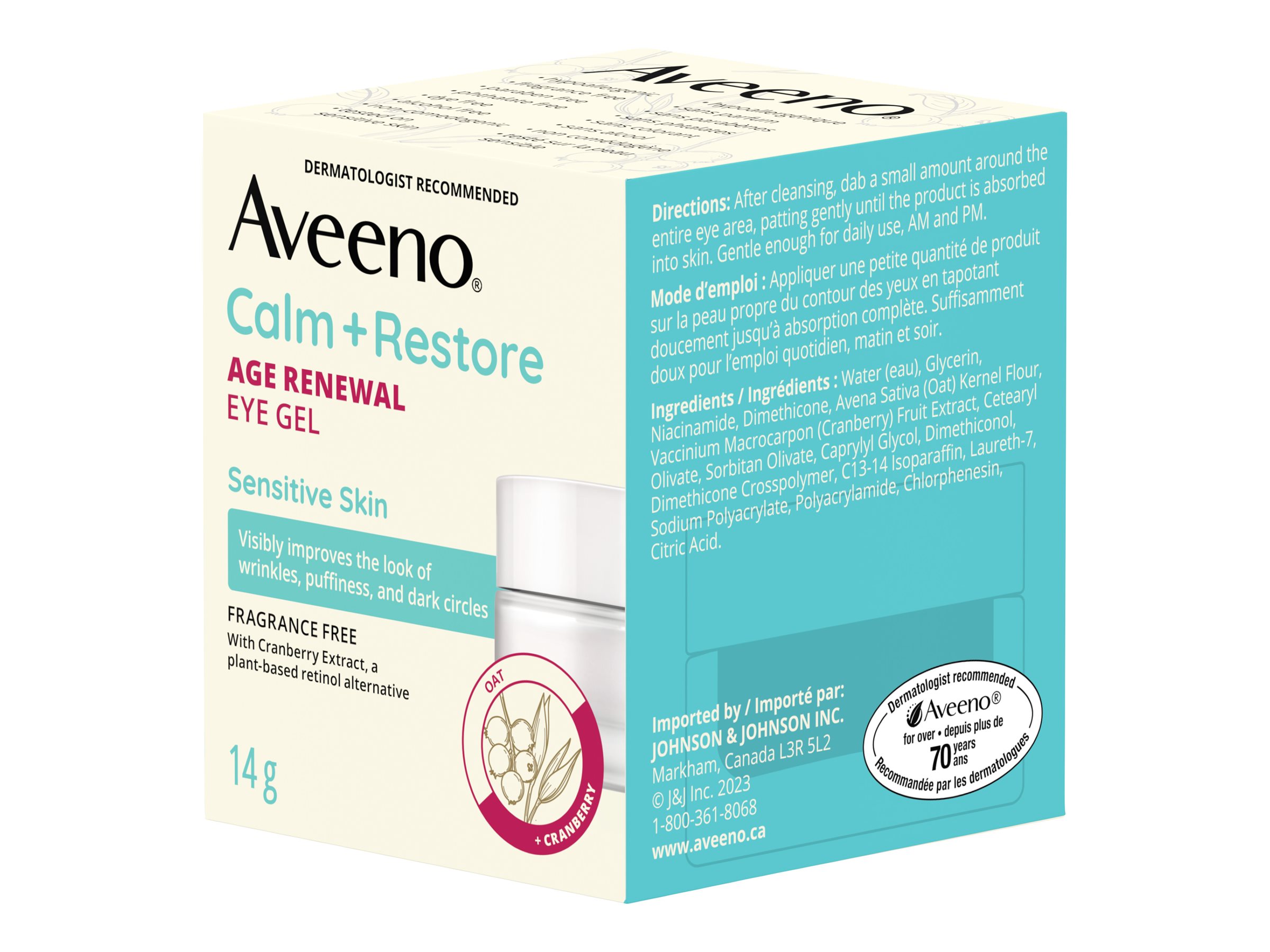 Aveeno Calm + Restore Age Renewal Eye Gel - 14g