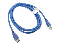 Lanberg USB 2.0/ USB 3.0 USB forlængerkabel 1.8m Blå