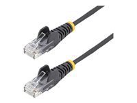 StarTech.com 10ft Slim LSZH CAT6 Ethernet Cable, 10 Gigabit Snagless RJ45 100W PoE Patch Cord, CAT 6 10GbE UTP Network Cable w/Strain Relief, Black, Fluke Tested/ETL/Low Smoke Zero Halogen - Category 6 - 28AWG (N6PAT10BKS)