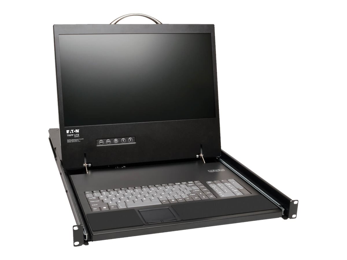 Tripp Lite 16-Port IP Rack Console Cat5 KVM Switch 19" LCD 1+1 User 1URM