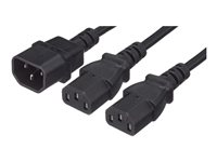 Manhattan Power IEC 60320 C13 (female) - Strøm IEC 60320 C14 (male) Sort Forlængerkabel til strøm