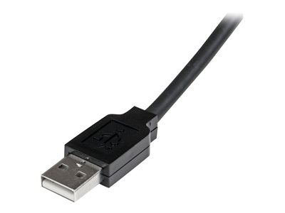StarTech.com 25m USB 2.0 Active Extension Cable M/F - 25 meter USB A Male to USB A Female USB 2.0 Repeater / Extender Cable - Black - 80ft (USB2AAEXT25M)