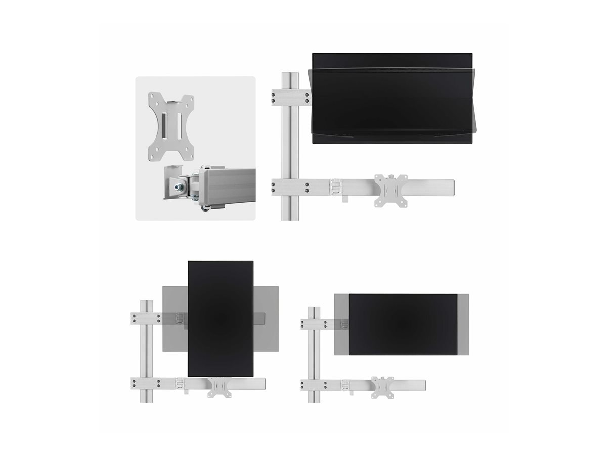 StarTech.com Six-Monitor Desk Mount w/ Crossbar, Up To 32" Screens/17.6lb montážní sada - pro 6 LCD displejů - Sloupec, dvojitý - bílá – foto 2