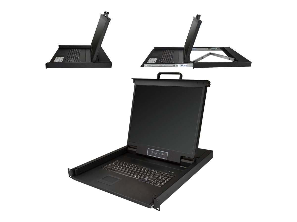 StarTech.com Rackmount KVM Console, Single Port VGA KVM with 19" LCD Monitor for Server Rack, Fully Featured Universal 1U LCD KVM Drawer with Cables & Hardware, USB Support, 50,000 MTBF - LCD KVM Concole Drawer (RKCONS1901) - KVM konzole - 19" – foto 3