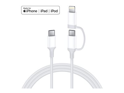 4XEM - USB cable - 24 pin USB-C (M) to 24 pin USB-C, Lightning (M)