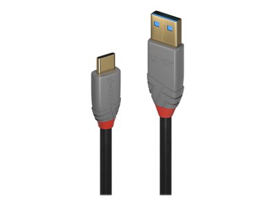 LINDY USB 3.1 Kabel Typ A/C 5A PD Anthra Line M/M 0.5m - 36910