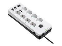 Eaton Protection Box 8 USB Tel@ Din Strømstødsbeskytter 8-stik 10A Hvid