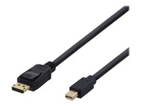 DELTACO Mini DisplayPort han -> DisplayPort han 50 cm Sort