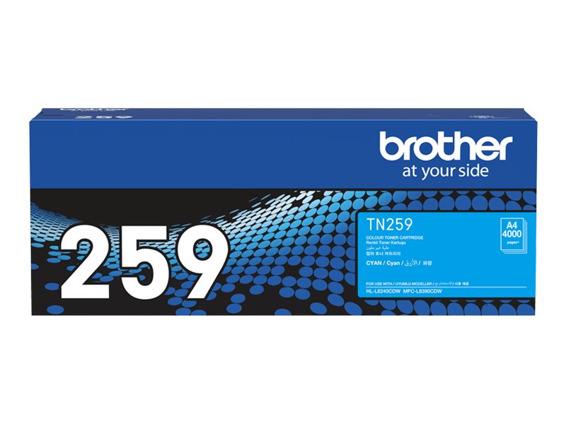Brother TN259C Ultra High Yield cyan original toner Package view Front 80460