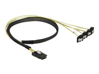 DeLOCK Seriel ATA/SAS-kabel Sort Gul 50cm