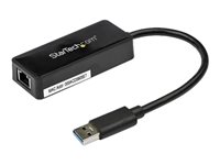 StarTech.com USB 3.0 Ethernet Adapter - USB 3.0 Network Adapter NIC with USB Port - USB to RJ45 - USB Passthrough (USB31000SP