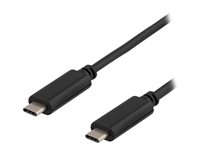 DELTACO USB 3.1 USB Type-C kabel 1m Sort