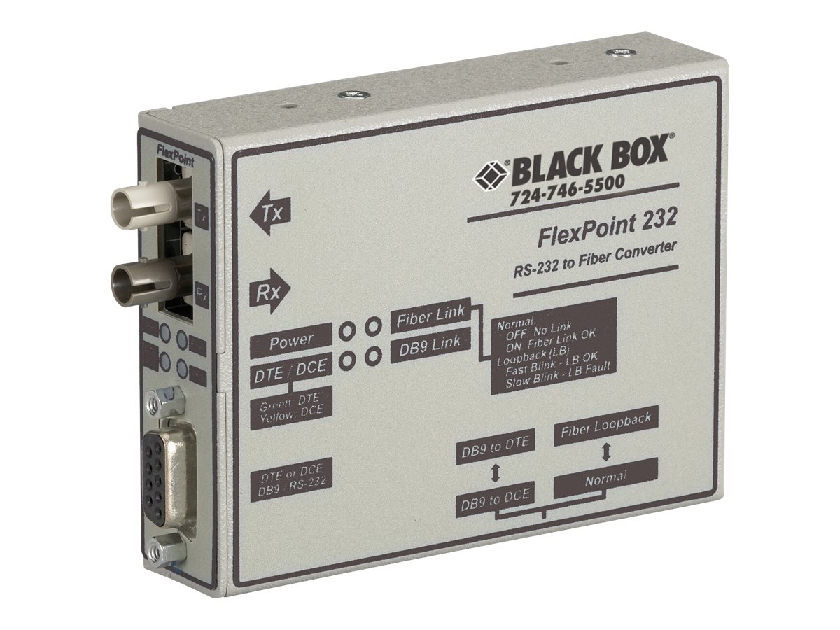 Black Box FlexPoint RS-232 to Fiber Converter