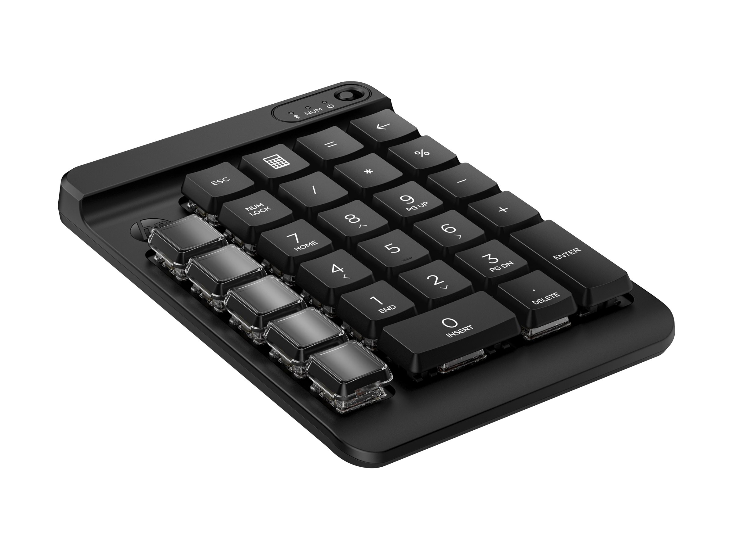 HP 435 keypad 9 programmable keys low profile key travel swappable keycaps with stickers Product shot Front 79950