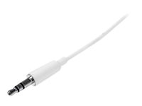 StarTech.com 1m White Slim 3.5mm Stereo Audio Cable - 3.5mm Audio Aux Stereo - Male to Male Headphone Cable - 2x 3.5mm Mini Jack (M) White (MU1MMMSWH) - Audio cable - stereo mini jack (M) to stereo mini jack (M) - 1 m - white