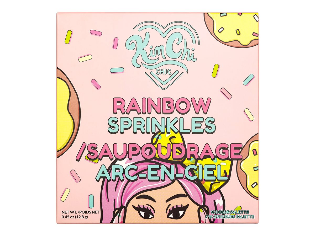 KimChi Chic Beauty Donut Collection Eyeshadow Palette - 16 colors - Rainbow Sprinkles (01)