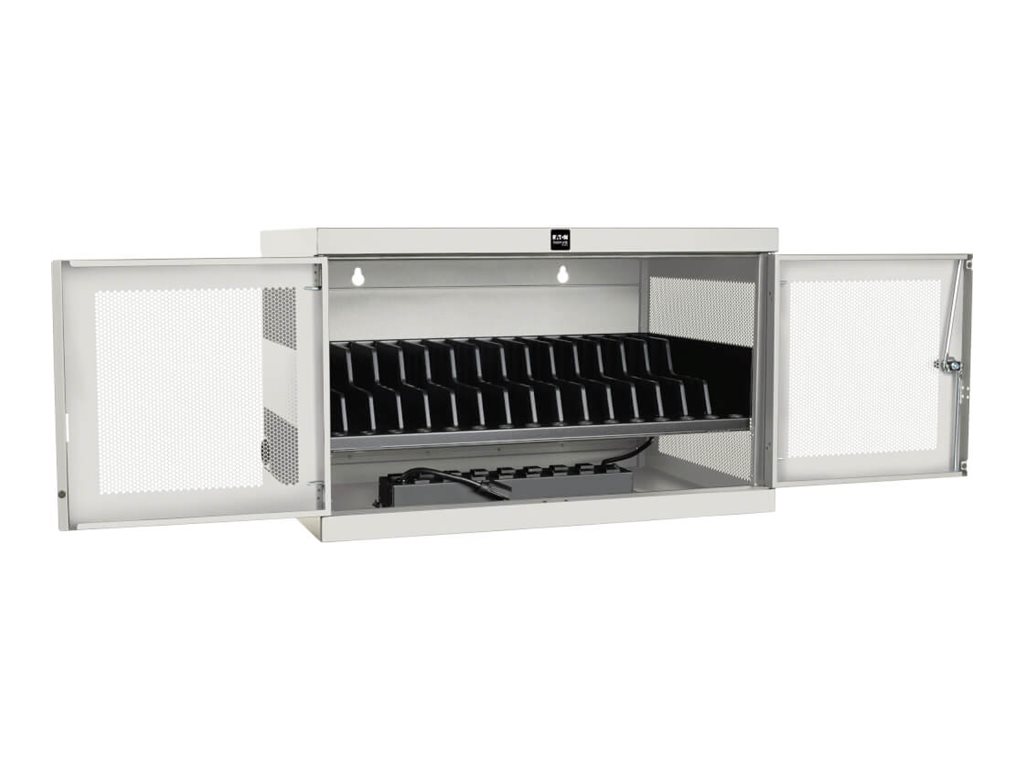 Tripp Lite 16-Port AC Charging Storage Station w/ Cart Options Chromebook Laptop White