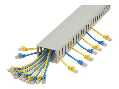 StarTech.com Cable Management Raceway with Cover 2(50mm)W x 1(25mm)H,  6.5ft(2m) length, 3/8(8mm) Slots, Wall Wire Duct, UL Listed - Cable  management raceway to organize network/power cords - Solid Single channel wire  hider/concealer