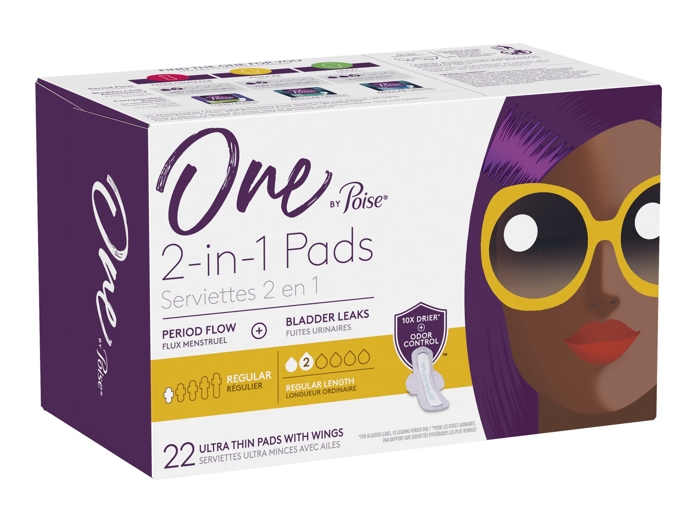 One by Poise Panty Liners (2-in-1 Period & Bladder Leakage Daily