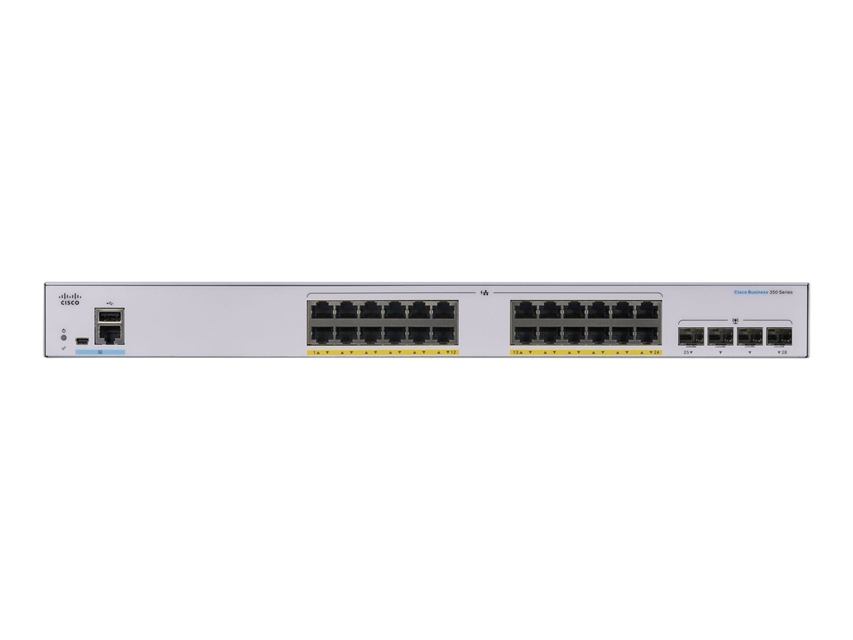 Cisco Business 350 Series 350-24P-4G - přepínač - 24 porty - řízený - Lze montovat do rozvaděče – foto 2