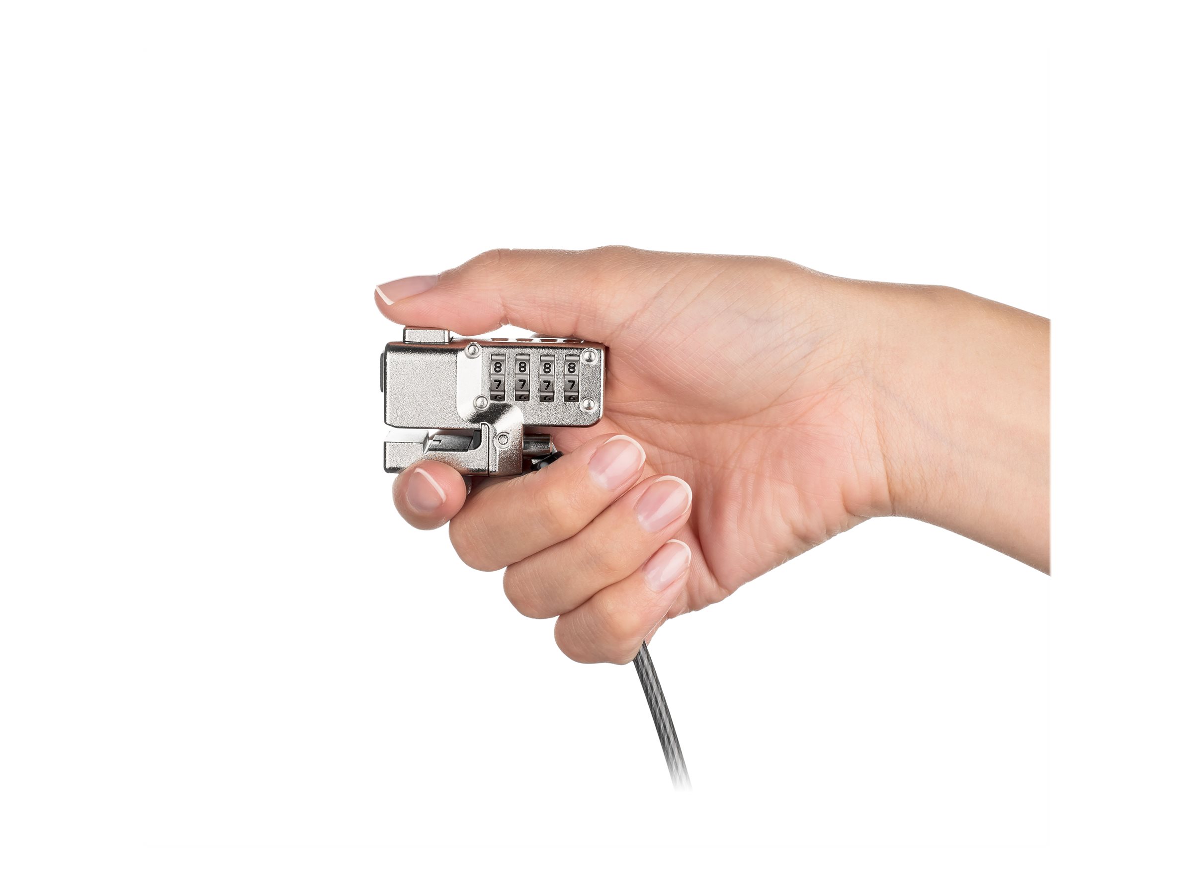 Kensington Combination Lock security cable Product shot Right-angle 80000