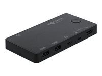DeLock HDMI / USB-C KVM  4K 60 Hz USB 2.0 KVM / USB switch Desktop