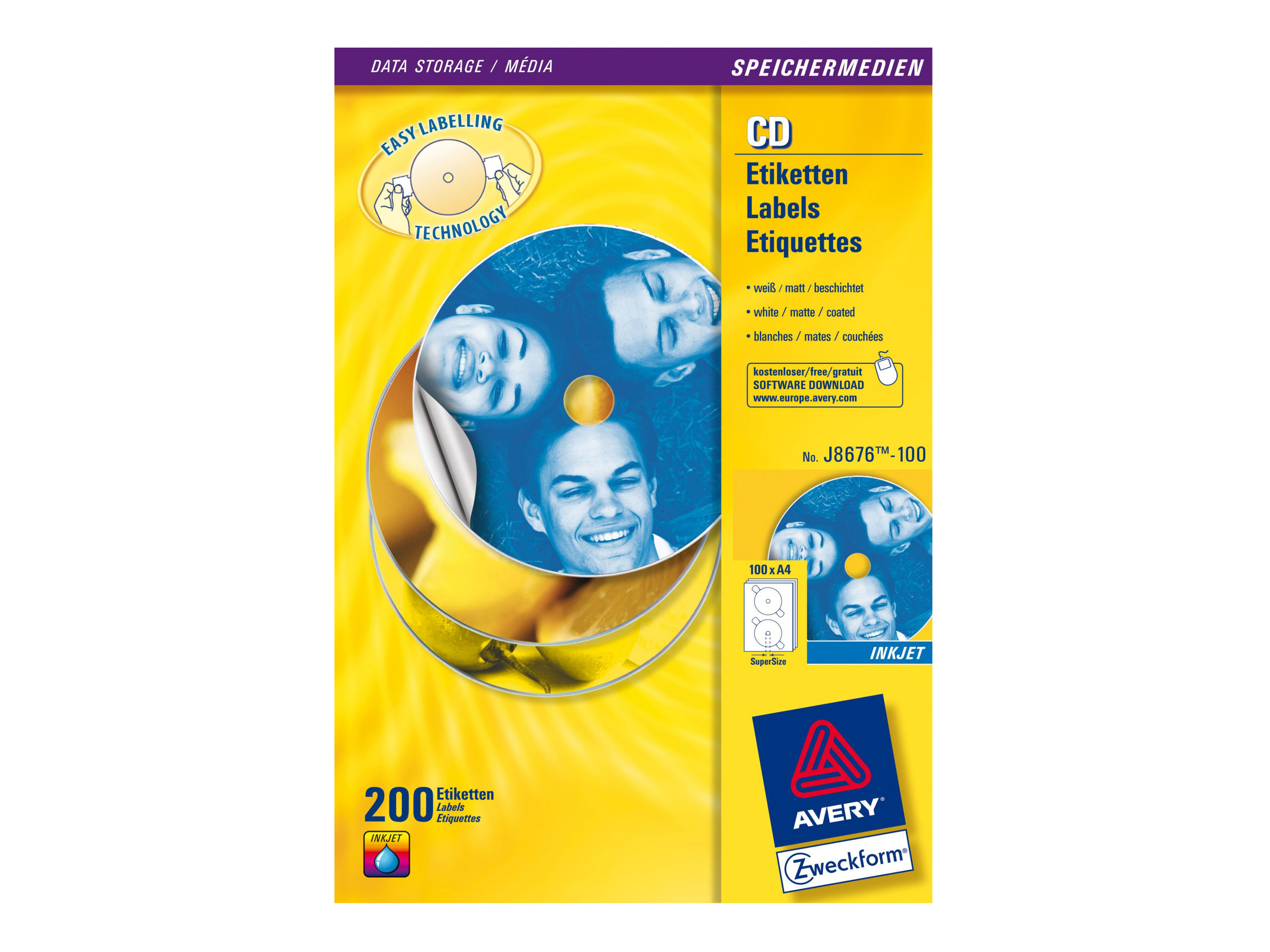 Avery Cd Dvd Labels Cd Dvd Labels 200 Labels 117 Mm Round