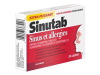 Sinutab Sinus & Allergy Extra Strength Caplets - 24's