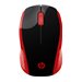 HP 200 - souris - 2.4 GHz - rouge