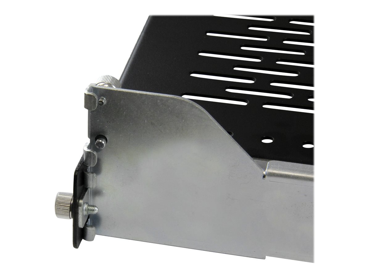 StarTech.com 2U Vented Sliding Server Rack Shelf w/ Cable Management Arm - 27.7 to 31.6in Adjustable Mounting Depth - 50lb - 24in Deep - police skříně - 2U – foto 4