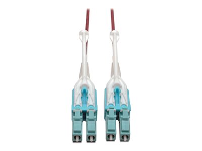 Tripp Lite 1M 10 Gb Duplex Multimode 50/125 OM4 LSZH Fiber Patch Cable (LC/LC), Push/Pull Tabs, Magenta, 1 m (3 ft.)