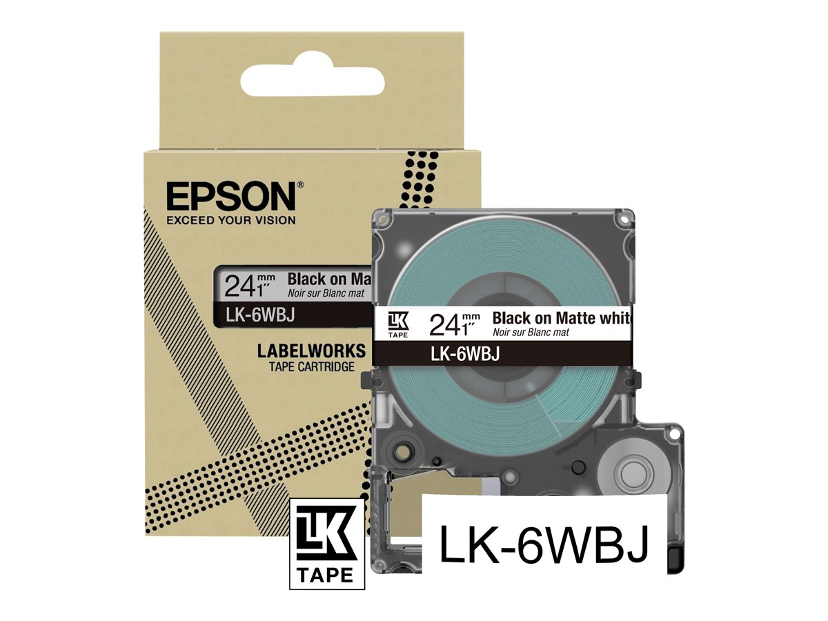 Epson LabelWorks LK-6WBJ - pásková kazeta - 1 kazeta/y - Role (2,4 cm x 8 m) – foto 3