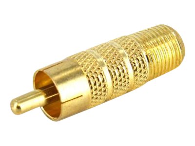 Image of StarTech.com One-piece RCA to F Type Coaxial Cable - M/F - Gold-plated RCA to RG6 F Type Coax Cable Adapter (RCACOAXMF) - adapter - composite video