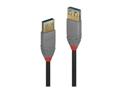 LINDY 2m USB 3.0 A m/f Kabel Anthra