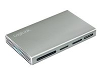 USB 3.2 Gen 1 Cardreader, 5-in-1, metal case, silver – LogiLink