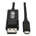 Tripp Lite USB C to DisplayPort Adapter Cable USB 3.1 Gen 1 Locking 4K USB Type-C to DP, USB C to DP, 3ft