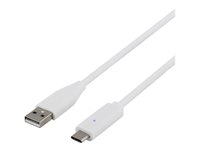 DELTACO USB 2.0 USB Type-C kabel 25cm Hvid