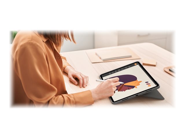 Logitech Combo Touch - klávesnice a pouzdro - s trackpad - QWERTY - skandinávské jazyky - oxfordská šedá Vstupní zařízení – foto 9