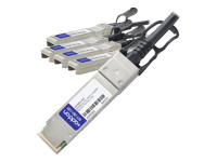 AddOn 3m HP Compatible QSFP+ Breakout DAC