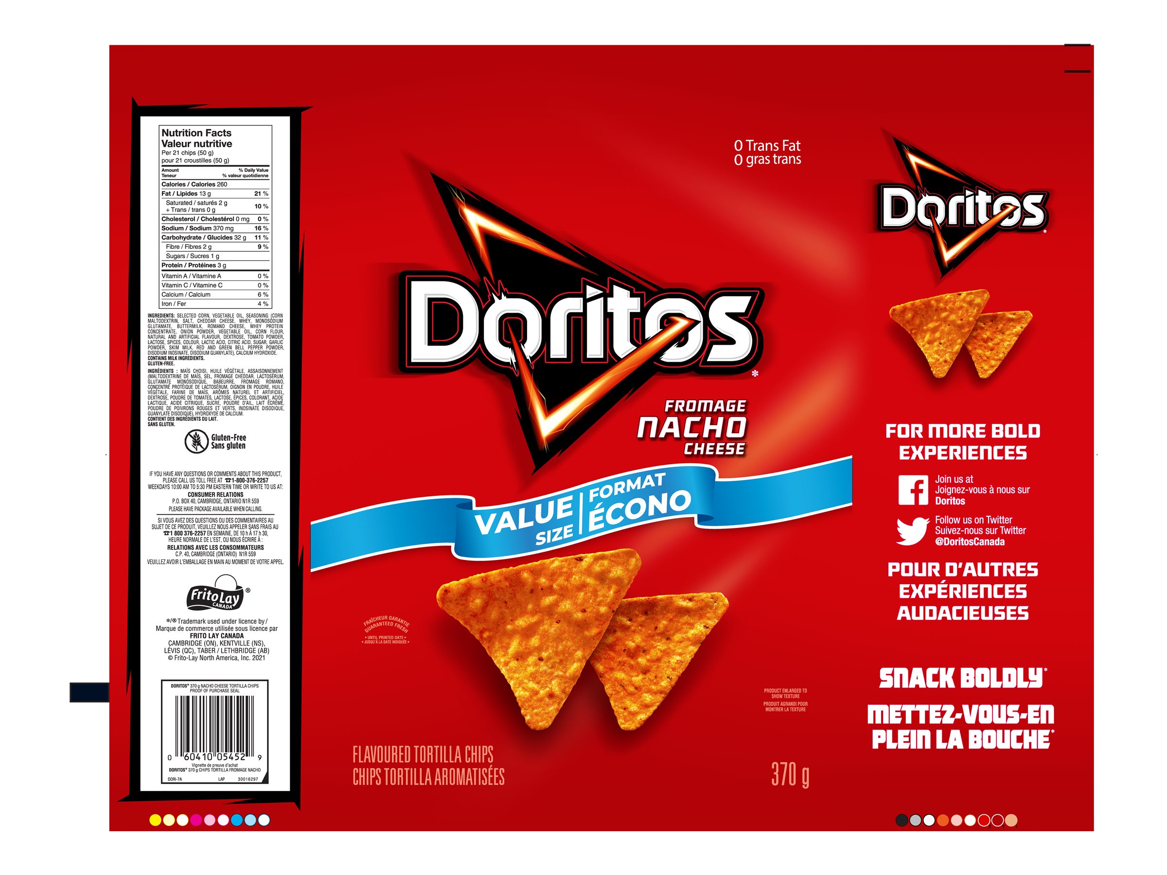 Doritos Tortilla Chips - Nacho Cheese - 370g