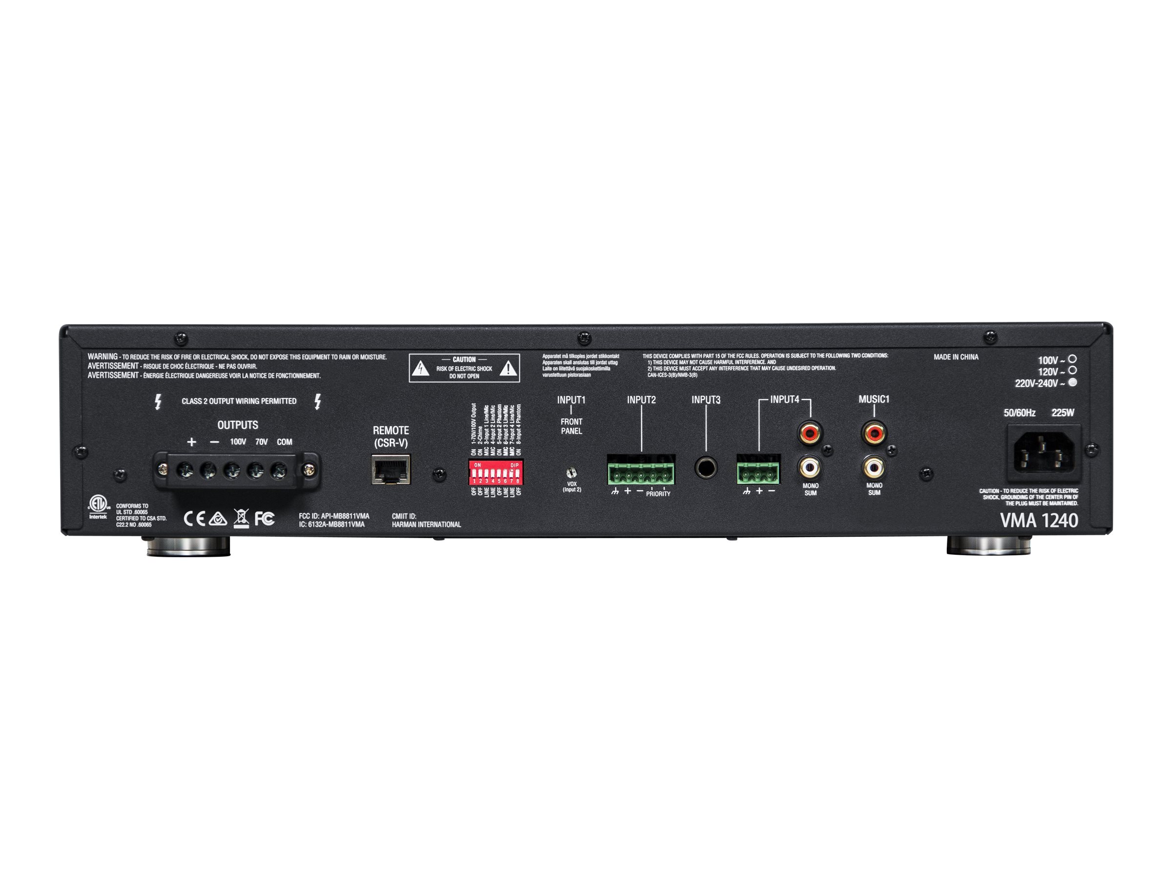 JBL Commercial Series VMA1240 mixer amplifier Product shot Front 79950
