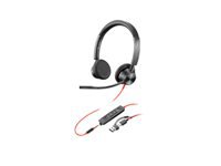 HP Poly Blackwire 3325 - Blackwire 3300 series - headset - on-ear - wired - 3.5 mm jack, USB-C - black - Certified for Microsoft Teams, UC certified