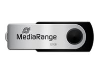 MediaRange MR911-2 32GB USB 2.0 Sort Sølv