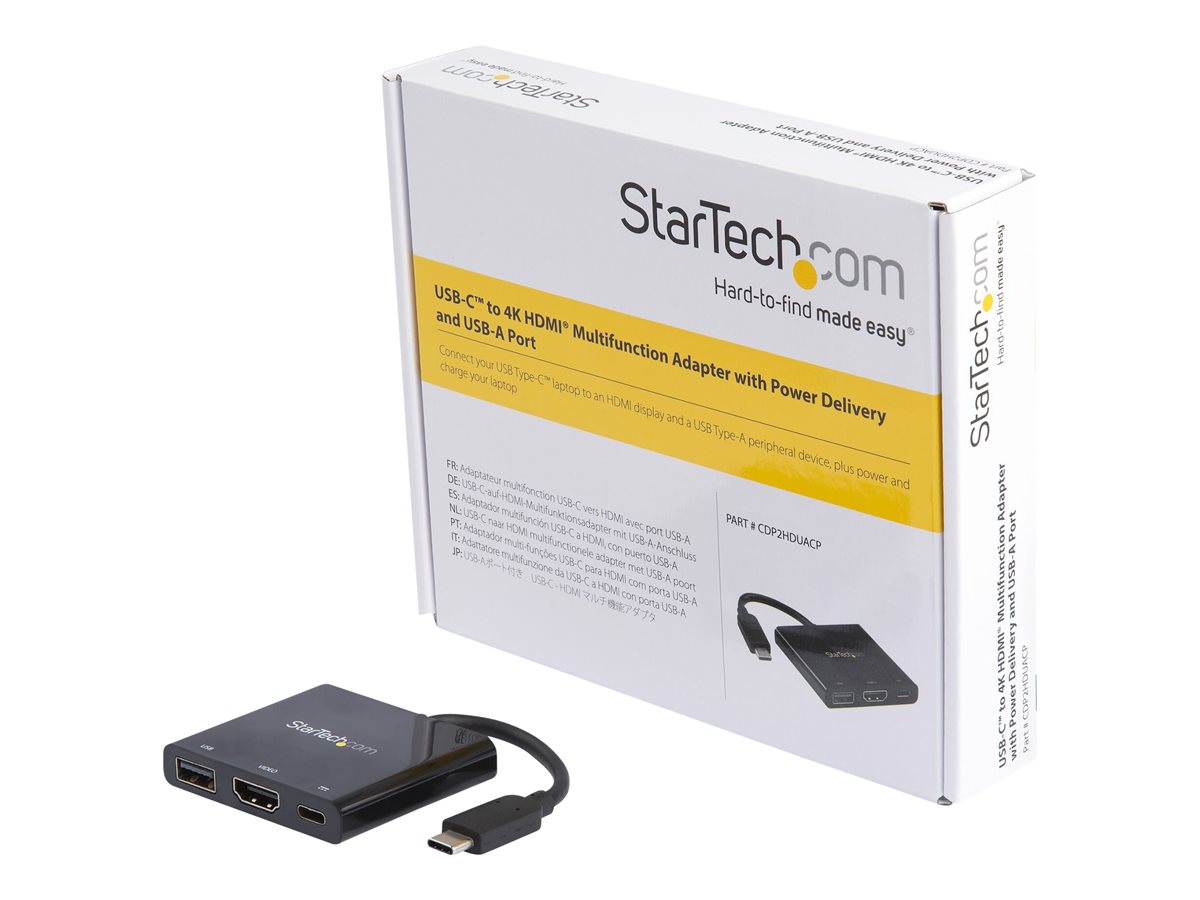 StarTech.com USB-C to HDMI Adapter - 4K 30Hz - Thunderbolt 3 Compatible - with Power Delivery (USB PD) - USB C Adapter Converter (CDP2HDUACP) - dokovací stanice - USB-C / Thunderbolt 3 - HDMI – foto 4