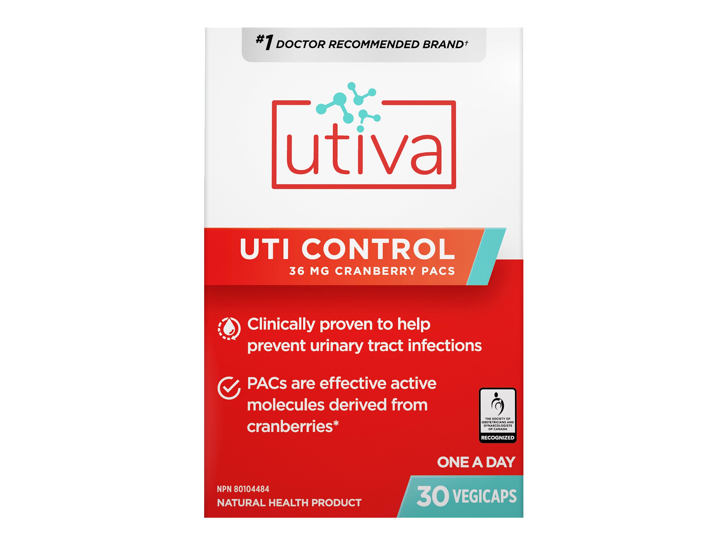 Utiva Urinary Tract Infection Control Supplement - 30s