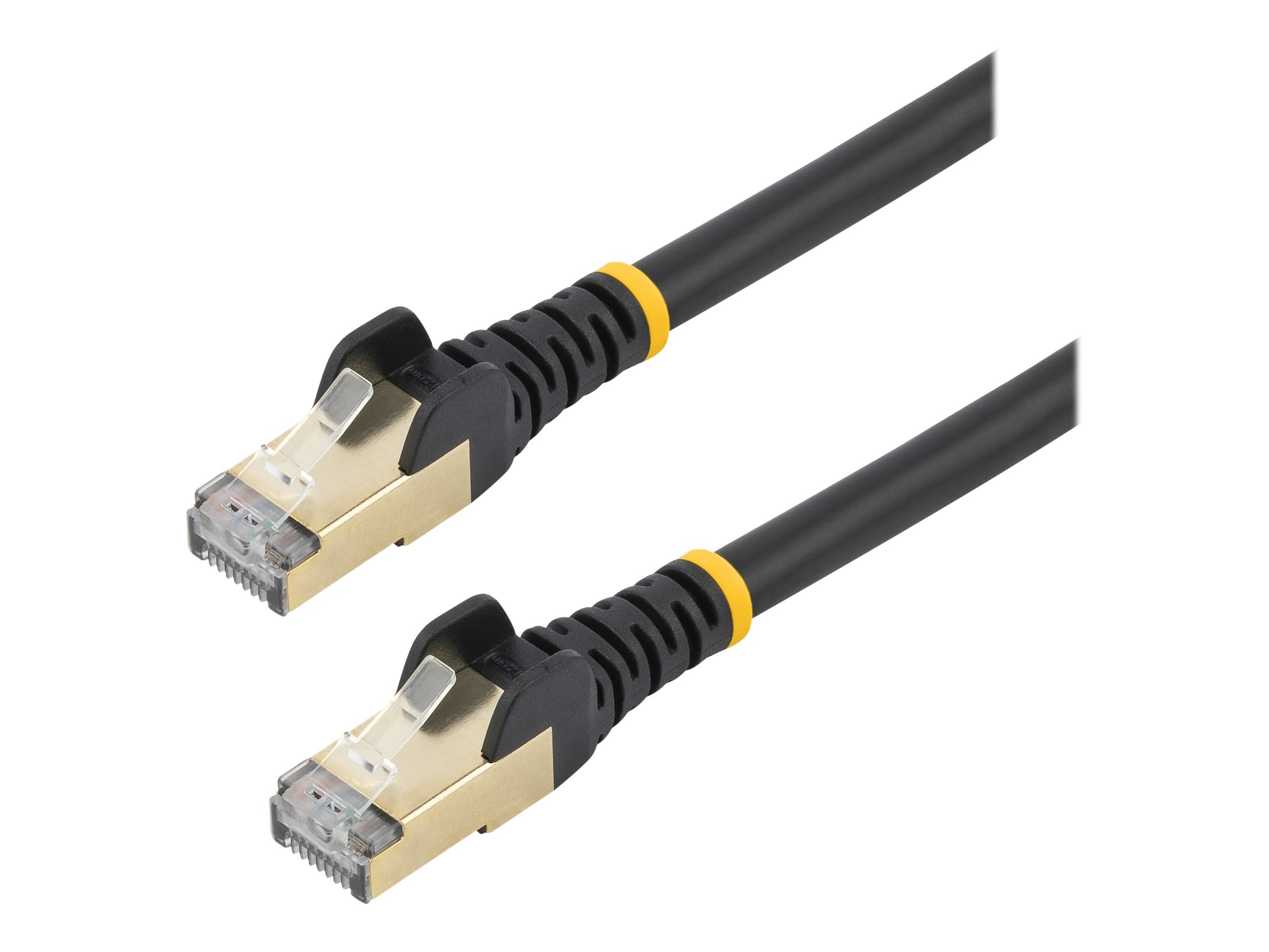 Startech 14ft CAT6A Ethernet Cable, 10 Gigabit Shielded Snagless RJ45 100W PoE Patch Cord, CAT 6A 10GbE STP Network Cable w/Strain Relief, Black, UL Certified Wiring/TIA