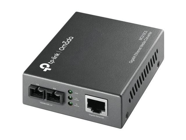 TP-Link MC210CS - Convertisseur de mdia  fibre optique - GigE - 1000Base-FX, 1000Base-T - RJ-45 / mode unique SC - jusqu\' 15 km - 1310 nm - pour P/N: TL-MC1400, TL-SG3452XP V1