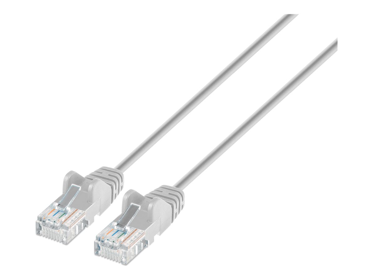 CAT6A U/UTP SLIM NETWORK PATCH CABLE, 3 FT., GRAY